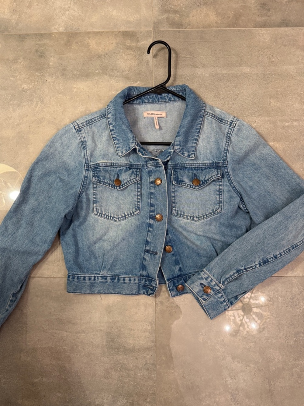 BCBG Light Wash Denim Jacket | M